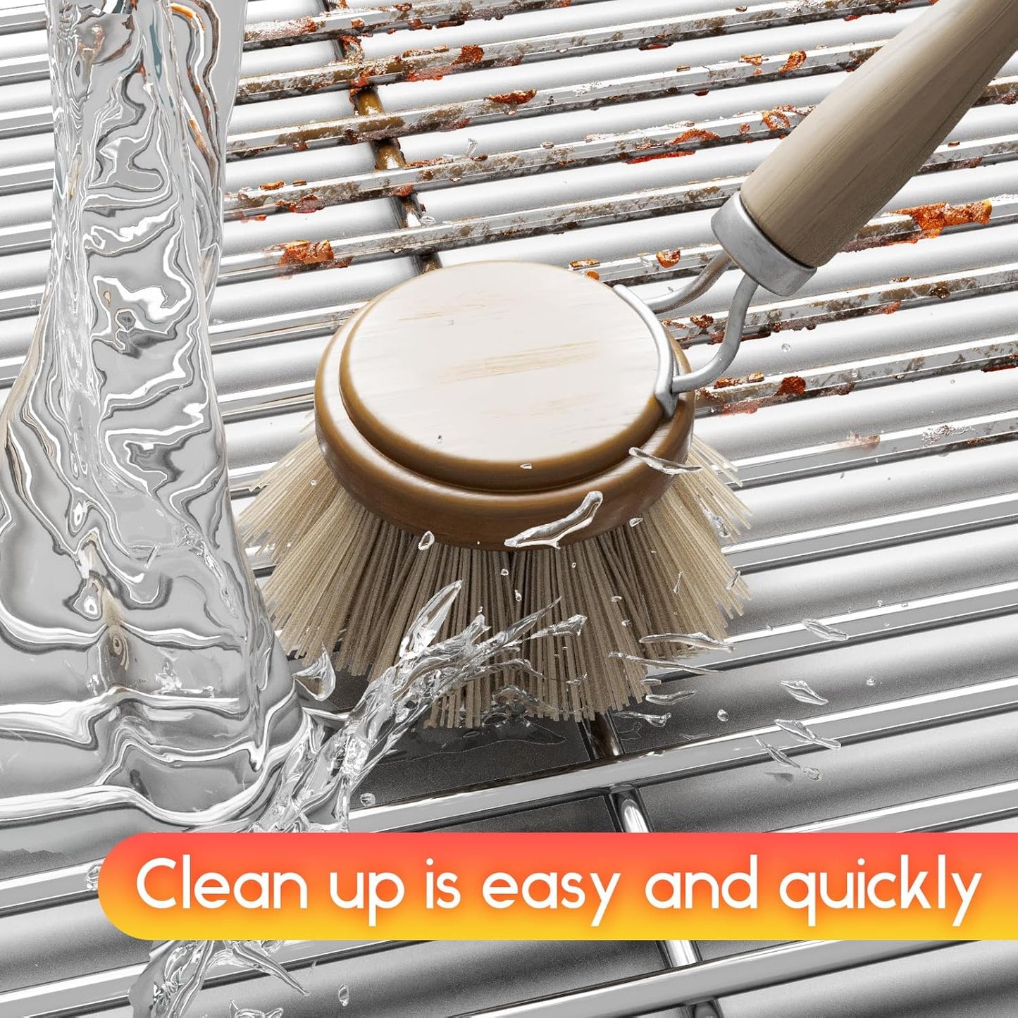 19.5" Solid Stainless Steel Cooking Grill Grates Replacement for Weber Genesis E and S Series 300 E310 E320 S310 S320 Gas Grills, Cooking Grate Grid for Weber 7524 7528, Set of 2