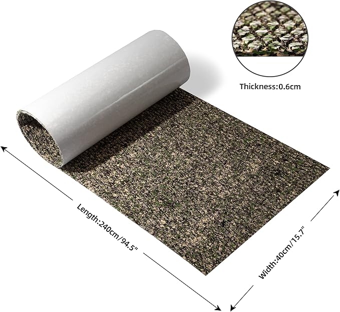 FOCEAN Boat Flooring EVA Foam Boat Decking Faux Teak Marine Flooring Boat Mat Boat Carpet Sheet for Motorboat RV Yacht Kayak Surfboard, 94.5"x 47.2"/35.4"/23.6"/15.7"