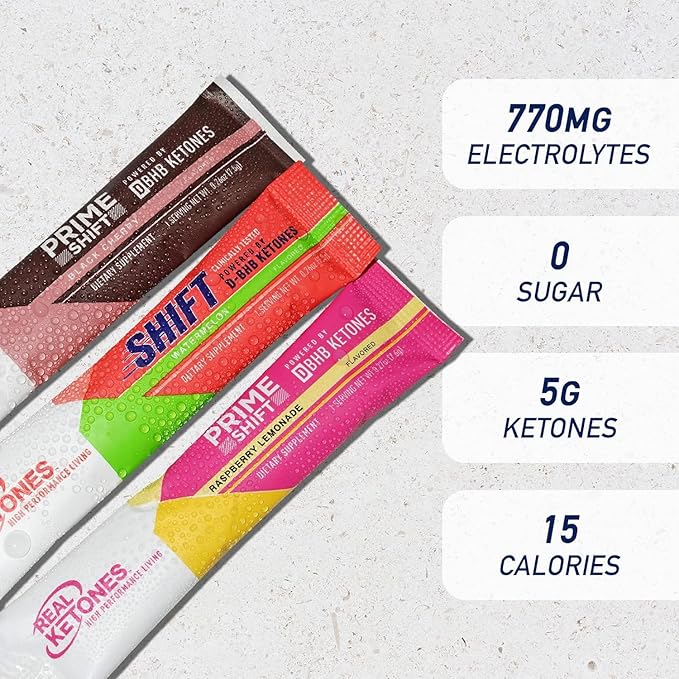 Real Ketones BHB Exogenous Ketones Drink Mix Packets Keto Electrolytes Powder Packets No Sugar with 4 Main Fasting Electrolytes Plus Hydrating Patented Keto BHB - 30 Count Variety Pack