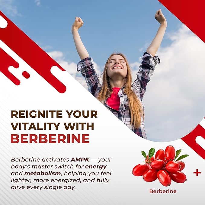 Berberine 14-in-1 Supplement with Ceylon Cinnamon Apple Cider Vinegar Turmeric Bitter Melon Holy Basil Milk Thistle Fenugreek Gymnema Banaba - Made in The USA