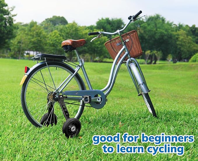 Training Wheels, Thicken Bike Training Wheels for Adult Under 200lb with Heavy Duty Stainless Steel for 24 26 28 inch bike