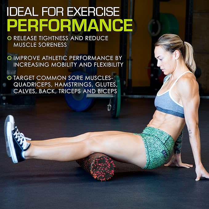 ProsourceFit High Density Foam Rollers 18 to 36 - inches Long, Firm Full Body Athletic Massage Tool for Back Stretching, Yoga, Pilates, Post Workout Muscle Recuperation