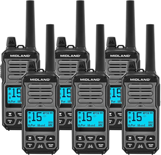 Midland GXT67 Pro GMRS Two Way Radio - 6 Pack Bundle