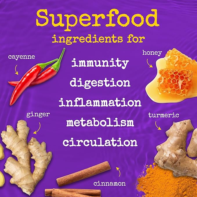 The Twisted Shot | Organic Apple Cider Vinegar Wellness Shots with Ginger, Turmeric, Honey, Cinnamon and Cayenne | Digestion, Immunity, and Gut Health Support | Ready to Drink | 32 oz