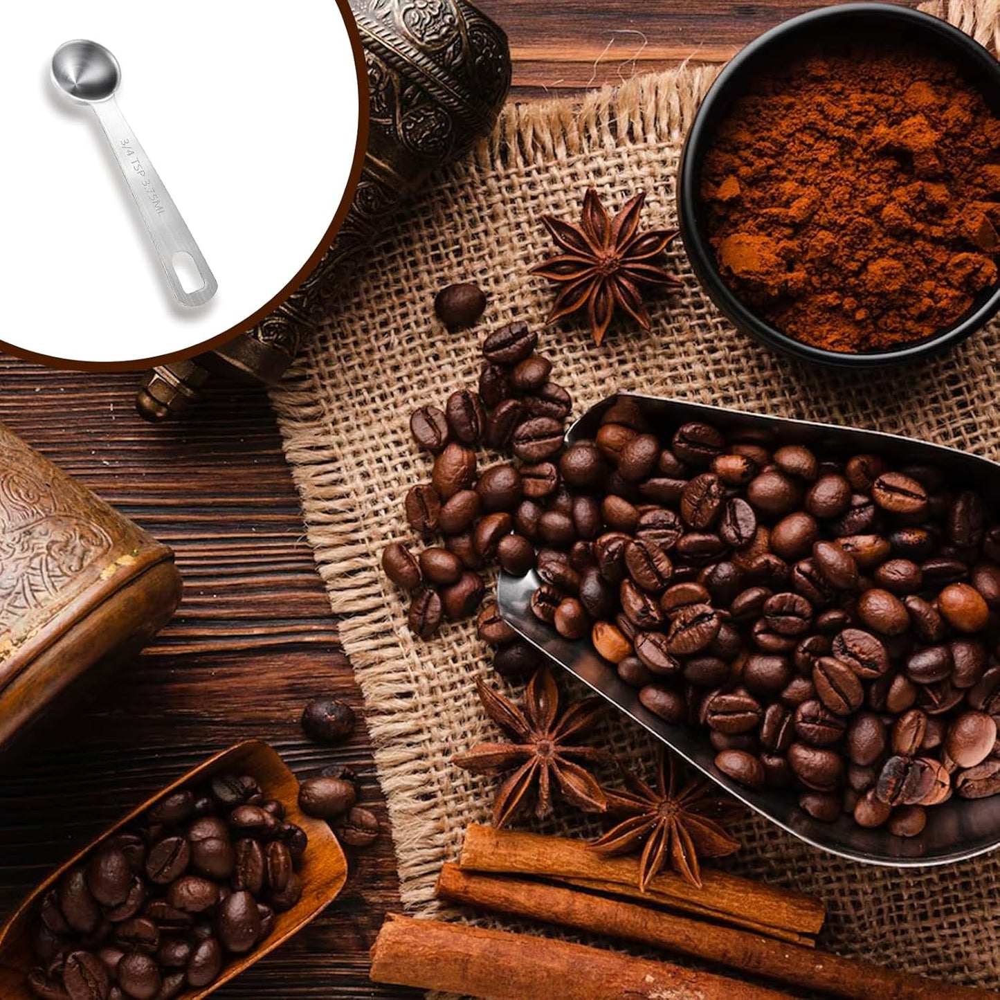 Measuring Spoons, 2 Pcs Stainless Steel Tablespoon 3.75ML / 3/4 TSP, Small Metal Teaspoons for Measuring Dry and Liquid Ingredients