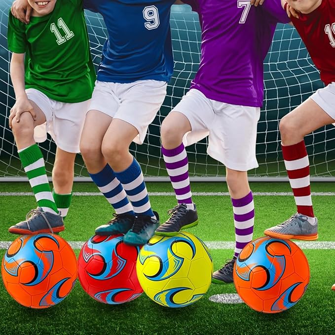 12 Sets Operation Christmas Deflated Soccer Ball Bulk with Pump Jump Rope, Bulk Soccer Balls 7.25 ft Adjustable Skipping Rope Outside Sport Balls