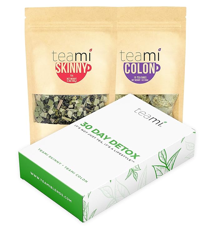 Teami® 30-Day Detox Tea Pack: All-Natural Teatox Kit with Teami Skinny & Colon Cleanse Loose Leaf Herbal Teas Lemon & Original