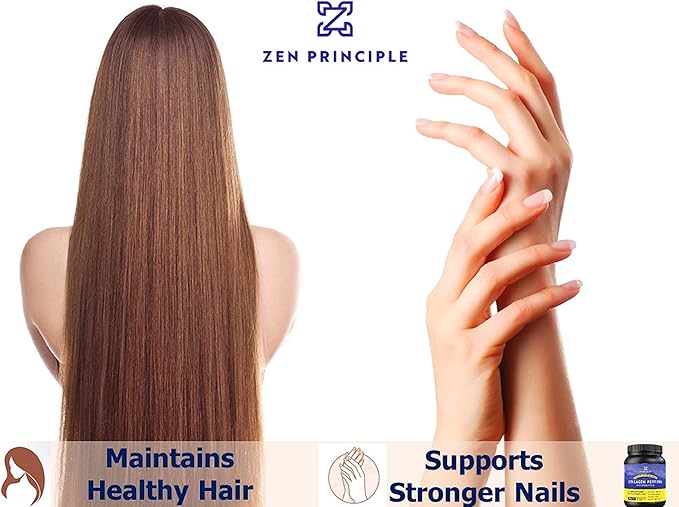Zen Principle Grass-Fed Agglomerated Hydrolyzed Collagen Peptides 1.5 lb. Anti-Aging Protein Powder for Healthy Hair, Skin, Joints. Paleo Friendly, GMO and Gluten Free, Pasture-Raised Bovine.