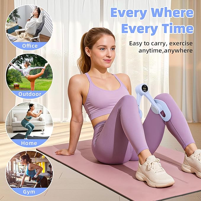 Thigh Master, Pelvic Floor Strengthening Device with Display Counter Hip Trainer Kegel Exerciser, Leg Inner Thigh Trainer Pelvic Floor Muscle Trainer, Thigh Exercise Workout Equipment for Home