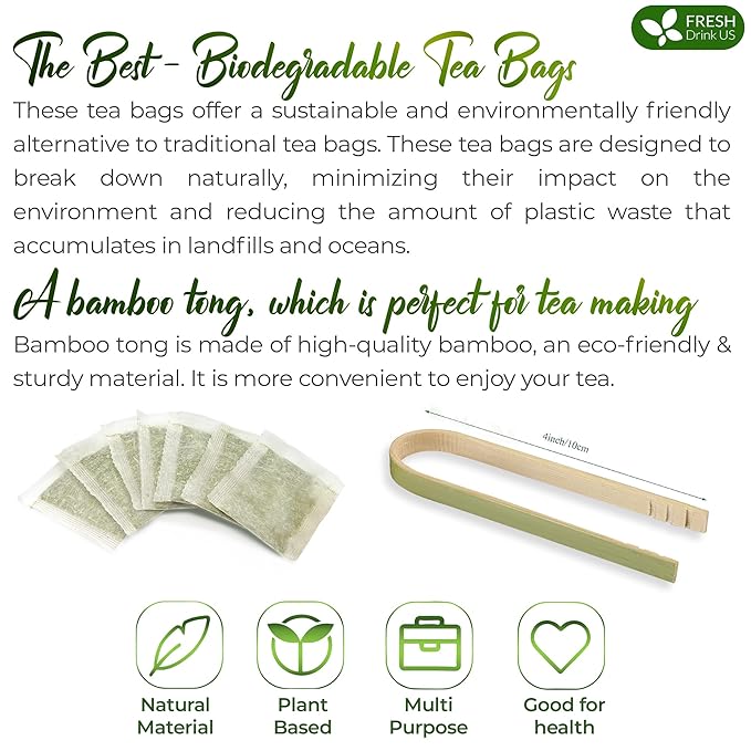 FreshDrinkUS, Pine Needle Tea Bags β 75 Tea Bags, Naturally Caffeine-Free, Refreshing Herbal Tea, Wild-Harvested Pine Leaves, Aromatic and Soothing β Non-GMO & Eco-Friendly Packaging