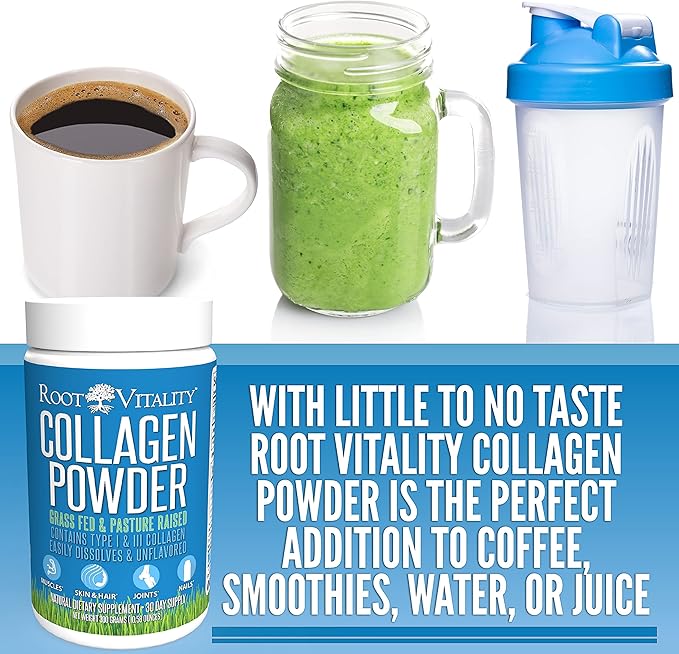 Collagen Peptides Powder - Grass-Fed, Pasture-Raised Hydrolyzed Protein Supplement for Skin, Hair, & Nails - Non-GMO, Zero Sugar Daily Supplement for Men & Women (30 Servings)