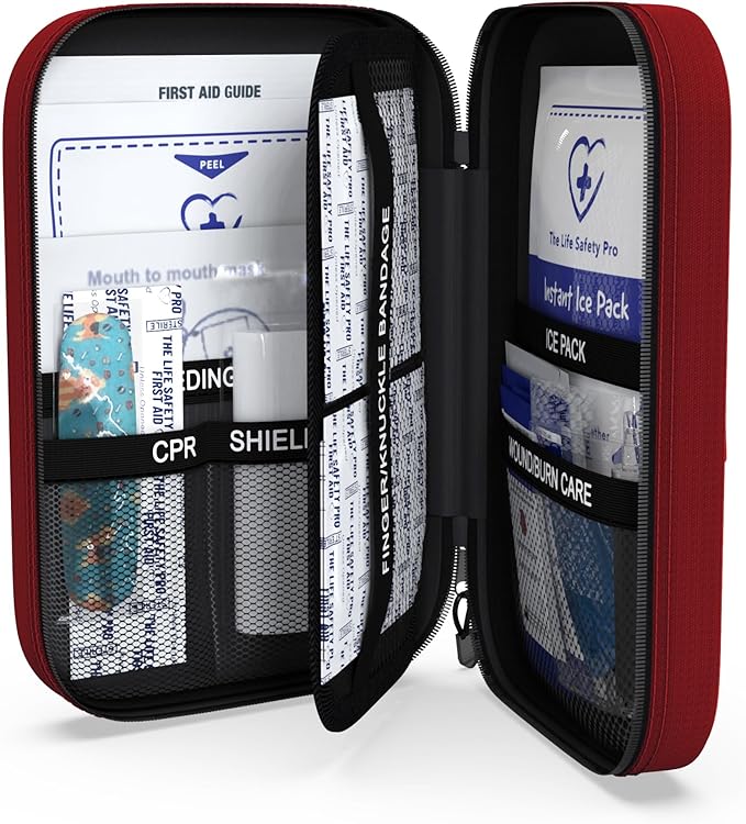 Small, First Aid and CPR Kit for children, toddler, and kids. Large Variety of Bandages to fit your childs injuries. Perfect travel first aid kit, Diaper Bag, Backpack, Car, and More. Quick and Effect