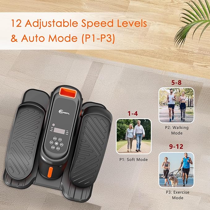 Under Desk Elliptical Machine, Ellipse Leg Exerciser While Sitting for Seniors, Ellipse Leg Exerciser as Seen on TV, Quiet & Portable Mini Seated Pedal Exerciser for Home Office Use