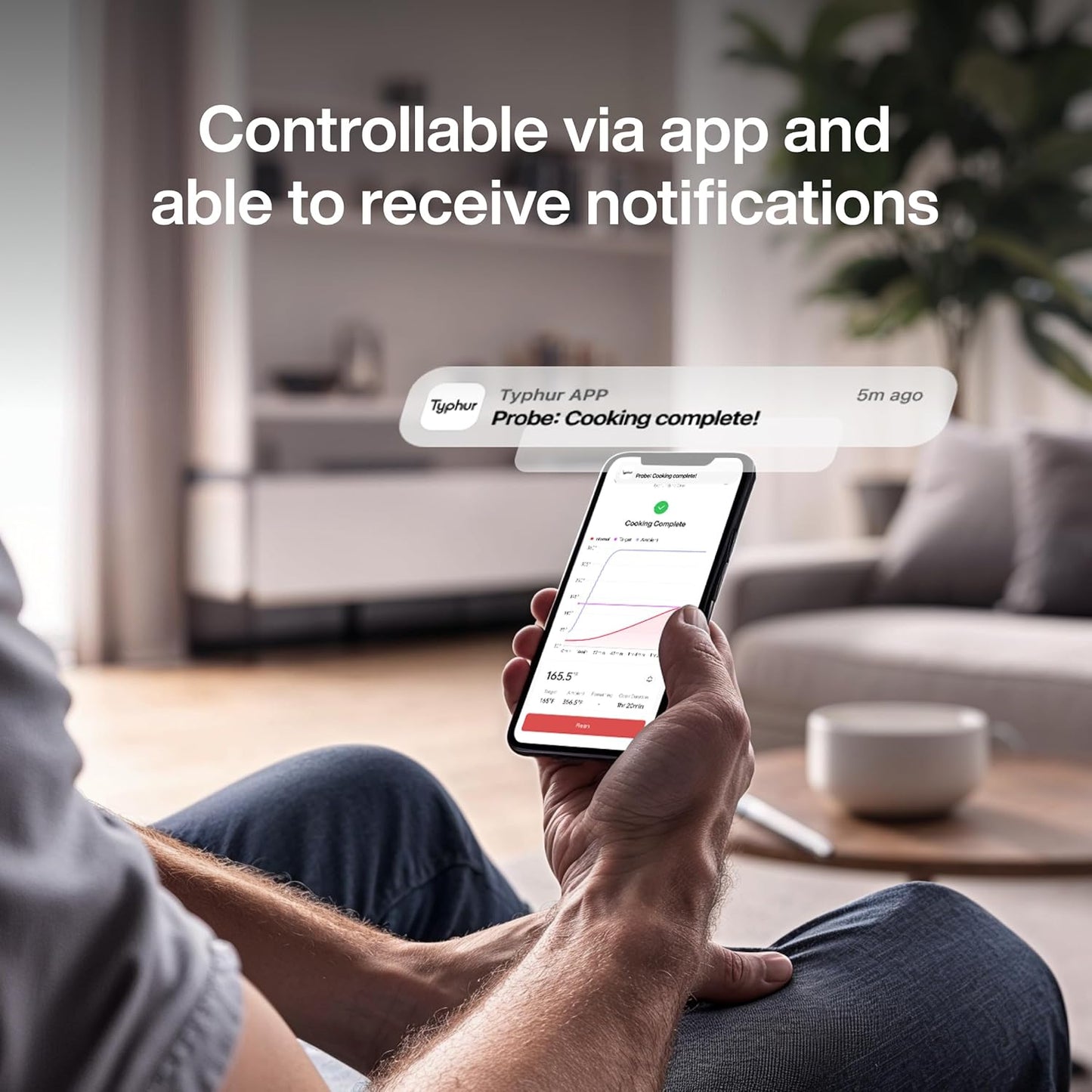 Sync One Smart Wireless Meat Thermometer: Standalone Base with LCD Display, Unlimited WiFi & Bluetooth Range, Enhanced Signal Stability for BBQ, Grill, Oven, and Smoker