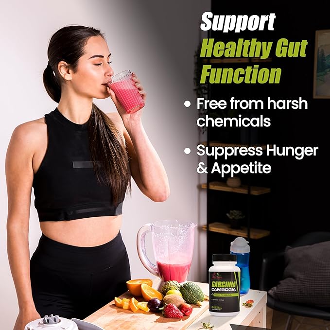 Mila Miamor Garcinia Cambogia Extract Supplement (50% HCA), 800 mg for Weight, Metabolism, Appetite & Energy Support, Caffeine Free, Non-GMO, Gluten Free, 60 Capsules