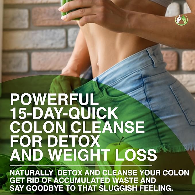 THE ENCLARE NUTRITION Colon Cleanse 15 Day Gut Cleanse Pills. Colon Cleanser for Women & Men. Psyllium, Probiotic Laxatives for Constipation, Bloating Relief, Detox Cleanse for Weight Loss Support (1)