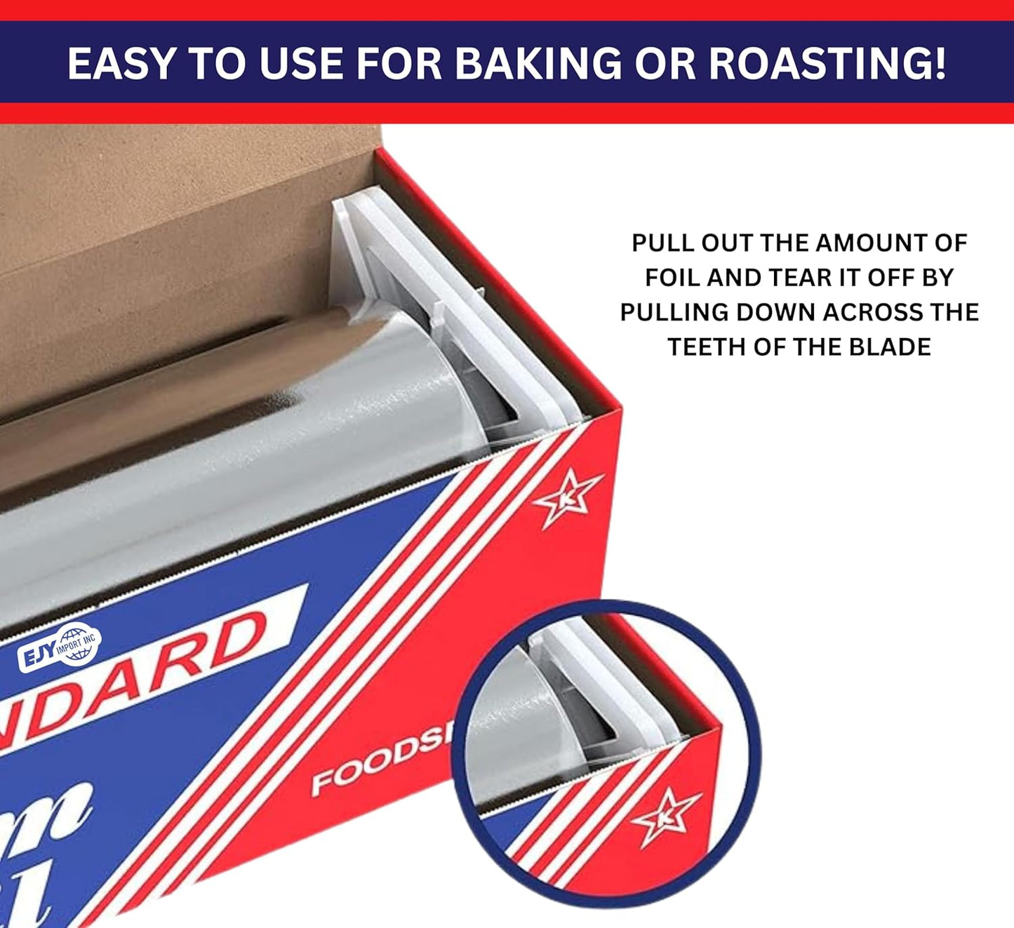 Standard Premium Aluminum Foil | 12”x1000 Feet Long | Industrial Size and Strength | Commercial Grade & Length Foil Wrap for Food Service Industry and Home Use| Strong Silver (1 Pack)