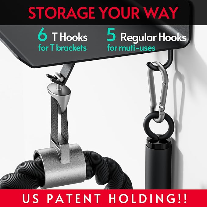 1-Tier Floating Shelf Compatible with Tonal Accessories, Home Gym Storage Shelf, Gym Rack Wall Mount Organizer, Workout Metal Holder, T-Bracket Lock Adapters Hanger, US Patent Holding