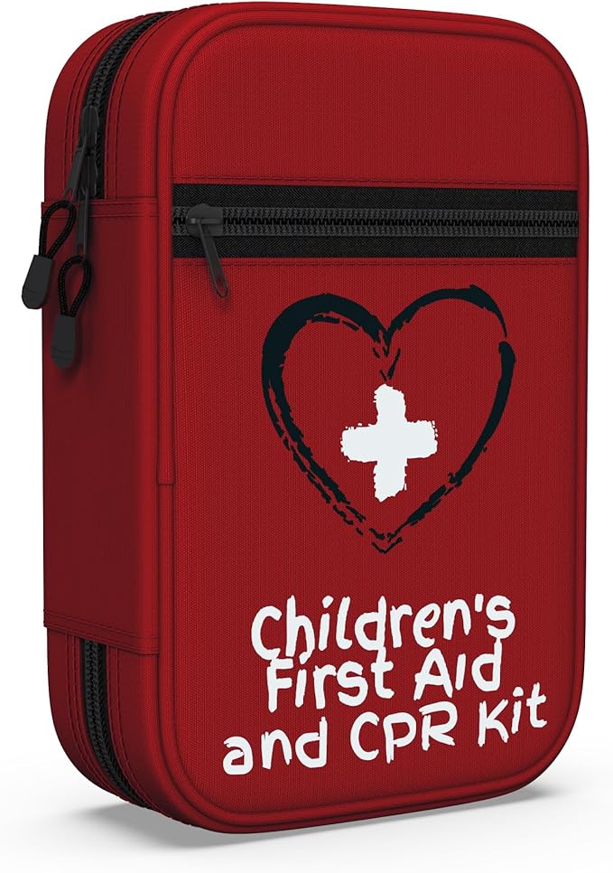 Small, First Aid and CPR Kit for children, toddler, and kids. Large Variety of Bandages to fit your childs injuries. Perfect travel first aid kit, Diaper Bag, Backpack, Car, and More. Quick and Effect