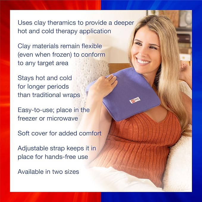 ThermiPaq Reusable Ice Pack and Hot Cold Pack For Injuries - Shoulder, Elbow, Ankles, Back and Knee Ice Pack, X-Large, 9.5 inches x 16 inches, Microwave Heating Pad