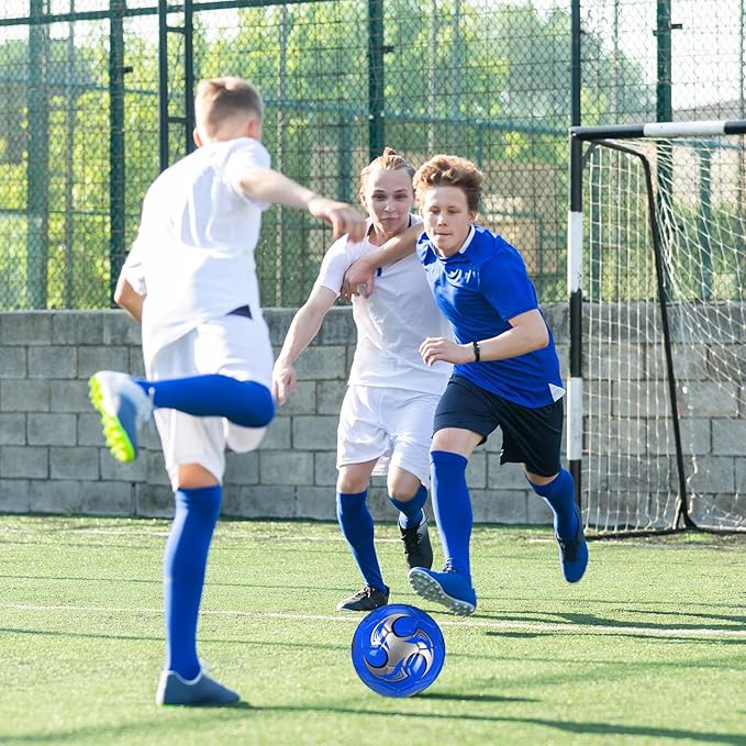 12 Pcs Soccer Balls Bulk Size 4 Soccer Balls with Pump Soft Football Outdoor Indoor for Sport Training Practice Game Gift for Youth Teen Adult