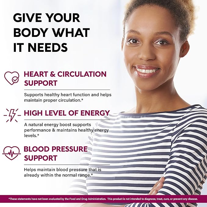 Beet Root Capsules - Healthy Blood Pressure Support Supplement** for Heart & Circulation Support - with Hawthorn Berry, Hibiscus & Garlic - Nitric Oxide for Energy - Made in USA, 120 Capsules