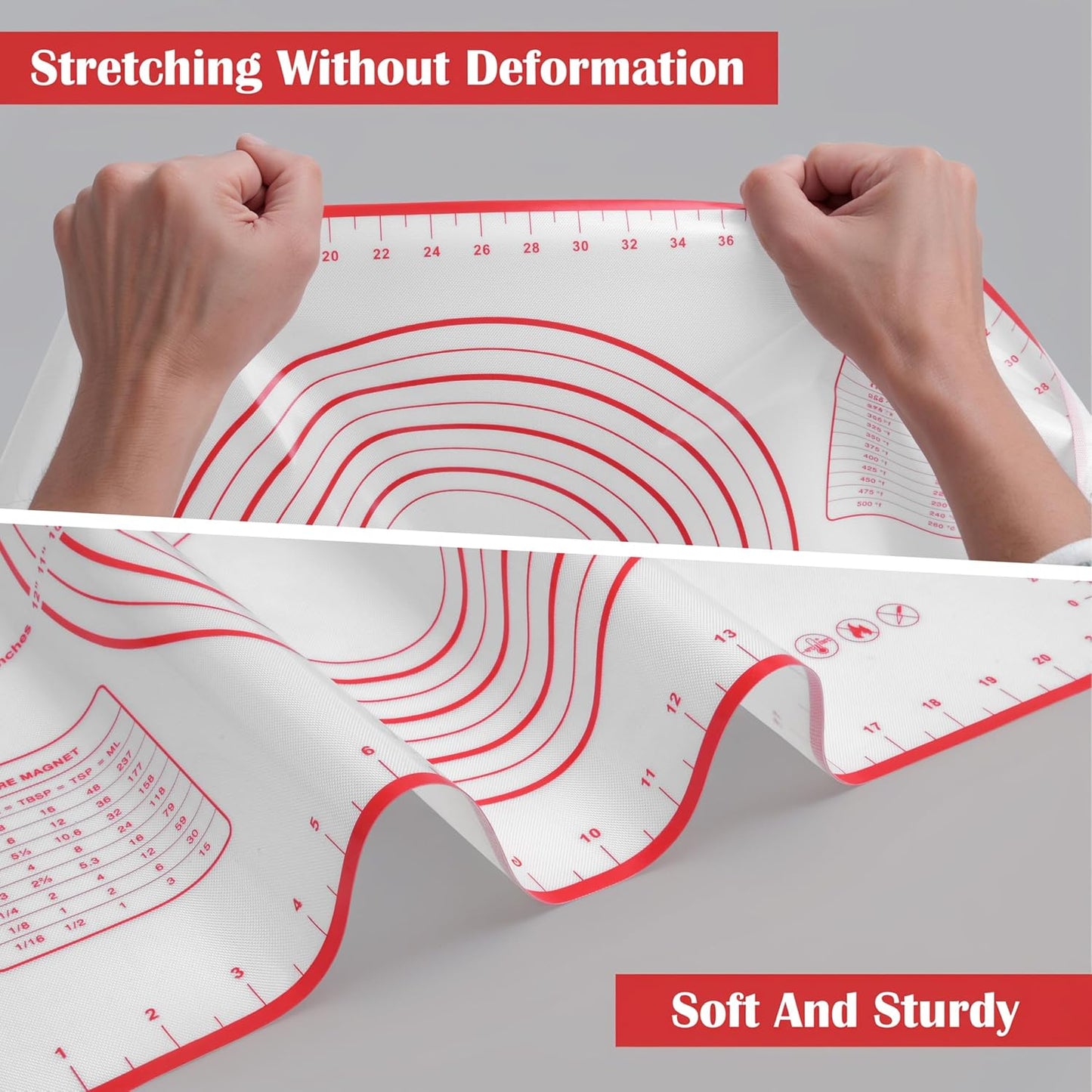 BlueBark 2 PCS - 32"L x 24"W Non-stick Silicone Baking Mat for Pastry & Dough, Sourdough Bread Making Tools, Kitchen Counter, Cooking Enthusiasts