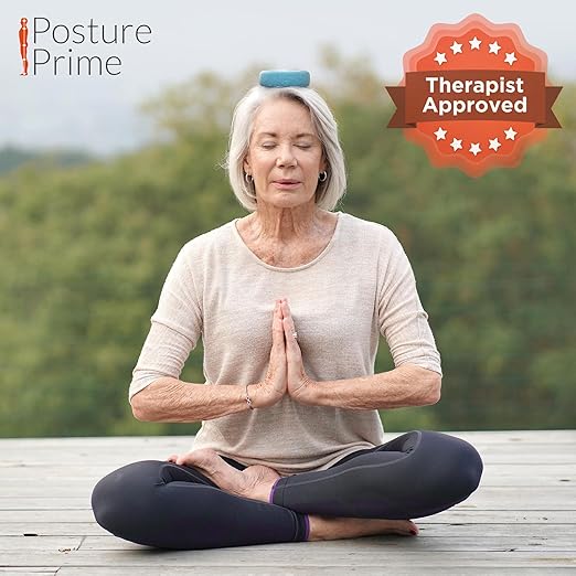 Vertex Weighted Cushion Forward Head Posture Corrector for Women Men - 3 Size Options Neck Workout Equipment Set - Head Neck Straightener Back Alignment for Home - No straps needed