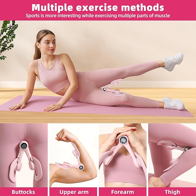 Thigh Master, Pelvic Floor Strengthening Device with Display Counter Hip Trainer Kegel Exerciser, Leg Inner Thigh Trainer Pelvic Floor Muscle Trainer, Thigh Exercise Workout Equipment for Home