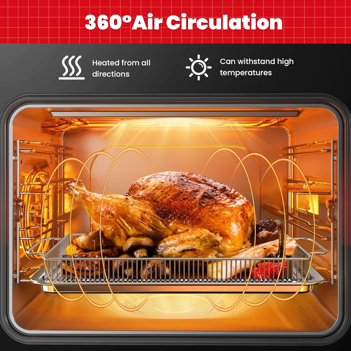 Air Fryer Basket for Oven,Air Fryer Basket and Stainless Steel Baking Tray Pant Oven with 50 Sheets Parchment Papers,Air Fryer Pan Rack for Cooking Baking Dishwasher and Broiling (1 Set M)