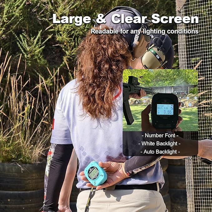 Shot Timer for Shooting Competition,Shot Timers with Protect Cover,Seamless Connection Device,Shooting Timer for Training&Dry Fire
