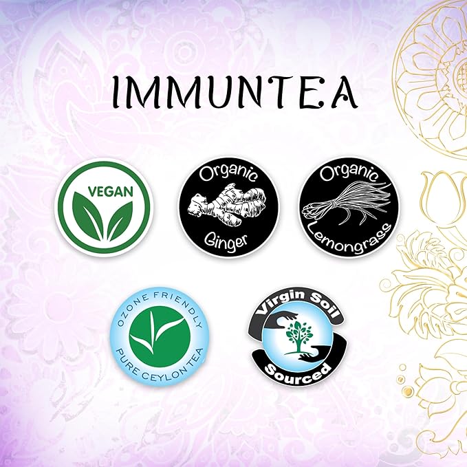 Tรฉrapy Ceylon ImmunTea Ayurvedic Tea | All Natural Herbal Ingredients | 20 Count Individually Wrapped Tea bags | Helps boost your immunity naturally