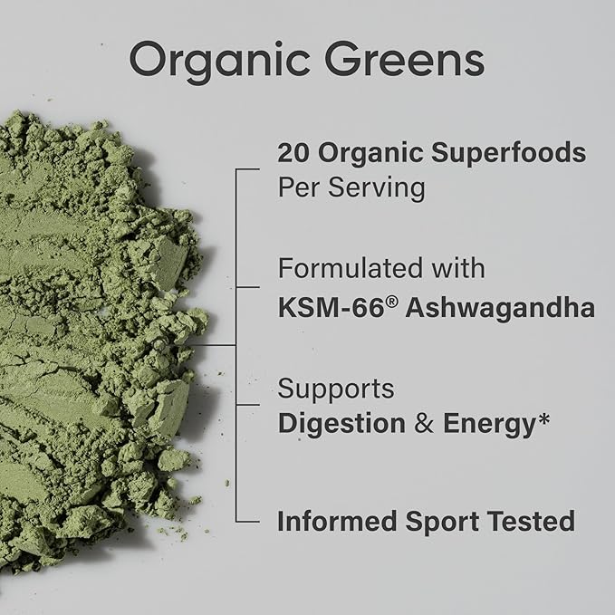 Sports Research® Organic Pineapple Coconut Greens - Digestive Health, Natural Energy & Mood Support* - Certified Organic Powder - 20 Servings