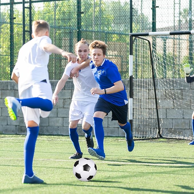 12 Pcs Soccer Balls Bulk Size 4 Soccer Balls with Pump Soft Football Outdoor Indoor for Sport Training Practice Game Gift for Youth Teen Adult