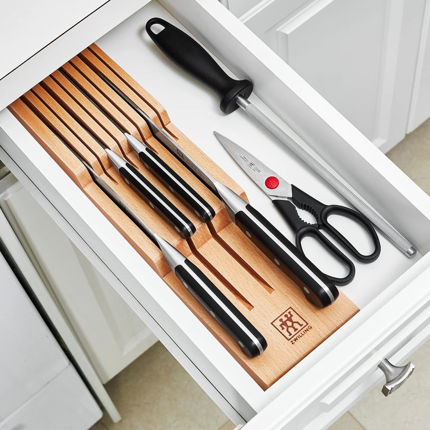 ZWILLING In-drawer Knife Organizer, 8-slot, Beechwood