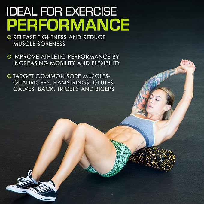 ProsourceFit High Density Foam Rollers 18 to 36 - inches Long, Firm Full Body Athletic Massage Tool for Back Stretching, Yoga, Pilates, Post Workout Muscle Recuperation