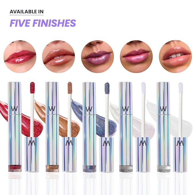 Wonderskin Lip Gloss Blading Top Gloss, Gold Glitter Lip Gloss, Hydrating and High Shine Finish Lip Makeup (Gold Glitter)