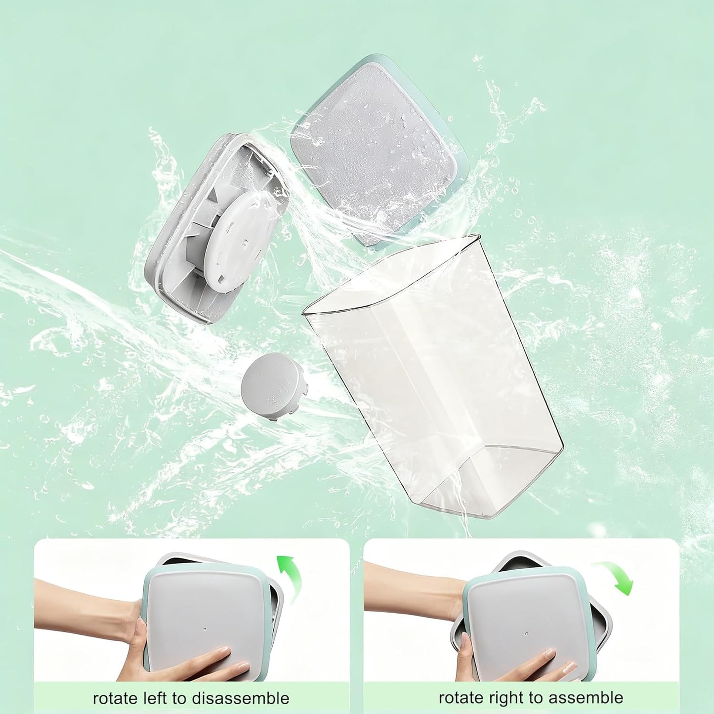 Rice Container Flour Container Airtight Food Storage Container - Pop Containers With Lids, Bpa Free Stackable Container for Coffee Cereal Spaghetti Kitchen Organizer (4000ml / 4.2qt *4)