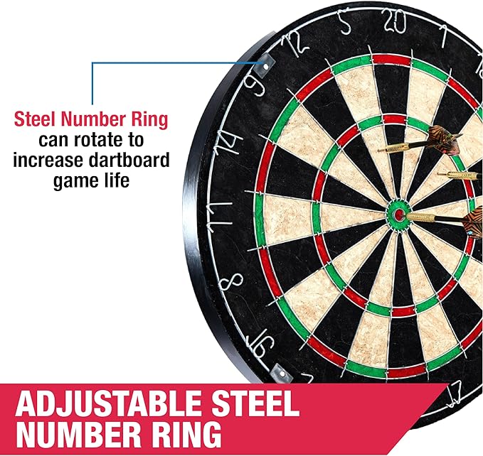 MD Sports Dartboard Cabinet Multiple Styles Electronic Dartboard With Digital X/O Cricket Scorekeeping and Dart Set, Perfect for Cricket Games