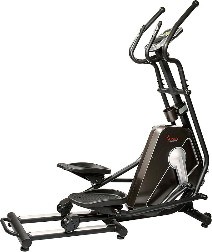 Sunny Health & Fitness Elliptical Trainer Machine w/Built-in Pulse Sensor, Low Impact Cardio Exerciser & Full-Body Cross Training for Home, Optional Free SunnyFit App Link & Electric w/300LB Load