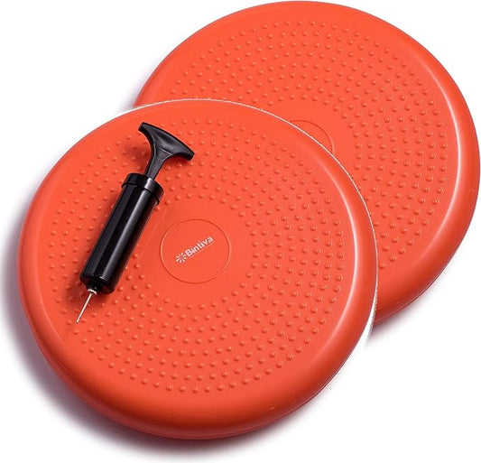 2 Pack Wobble Cushion Balance Disc - Wiggle Seat & Balance Pad for Exercise, Physical Therapy, Sensory Kids - Stability Disc, Dog Balance Disc