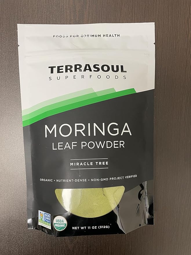 Terrasoul Superfoods Organic Moringa Powder, 11 Oz : Detox - Antioxidants - Immunity