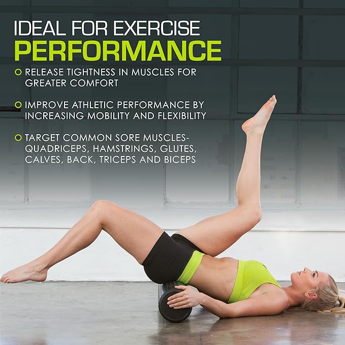 ProsourceFit High Density Foam Rollers 18 to 36 - inches Long, Firm Full Body Athletic Massage Tool for Back Stretching, Yoga, Pilates, Post Workout Muscle Recuperation