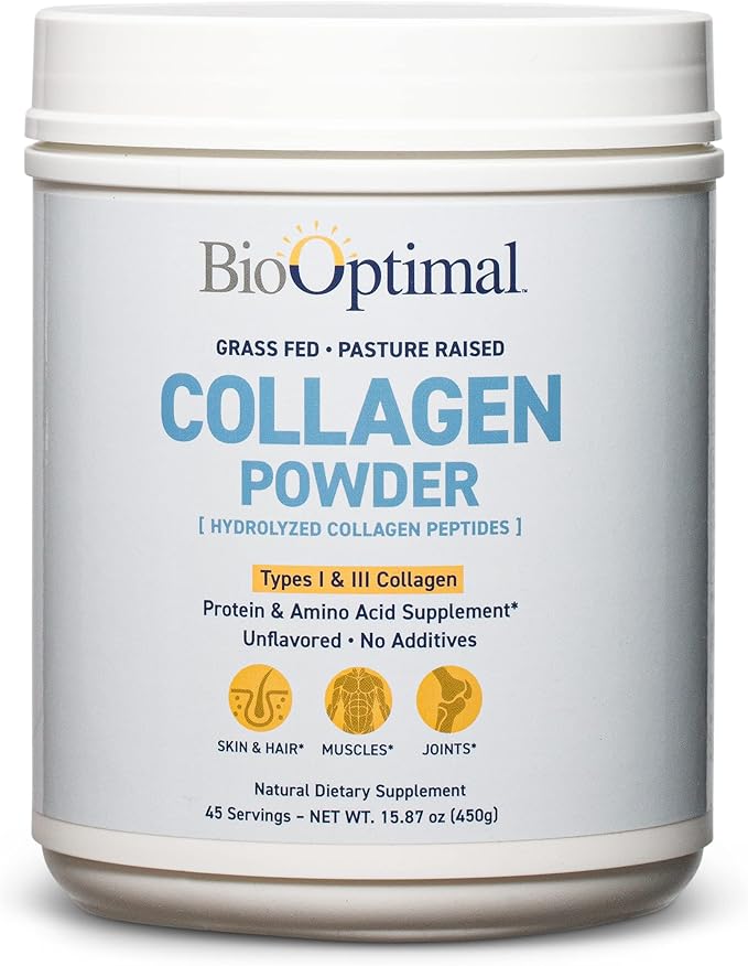 Collagen Peptides Powder - Grass-Fed, Pasture-Raised Hydrolyzed Protein Supplement for Skin, Hair, & Nails - Non-GMO, Zero Sugar Daily Supplement for Men & Women (45 Servings)