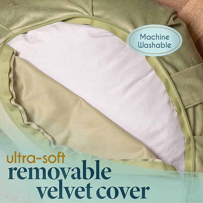 Florensi Meditation Cushion - Comfortable Floor Pillow - Traditional Tibetan Meditation Pillow with Beautiful Velvet Cover - Large Floor Cushion Seating for Adults - Premium Yoga Buckwheat Bolster