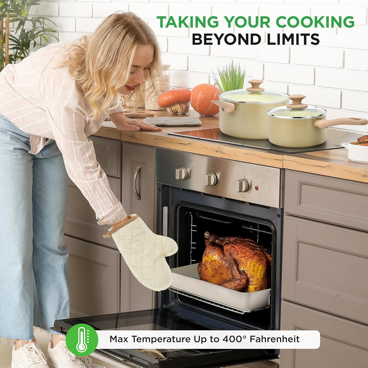 Nutrichef 54-Piece Marble Non-Stick Cookware and Bakeware Set, Professional Home Kitchen Collection with Multi-Sized Pots, Pans, and Heat-Resistant Tools