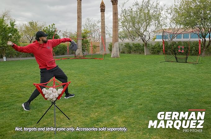 PowerNet Pitching Bundle, Baseball Net with Pitch Perfect Targets & Strike Zone Attachment, Weighted Ball, Softball Baseball Training Equipment to Increase Pitching Accuracy, 3 Net Sizes