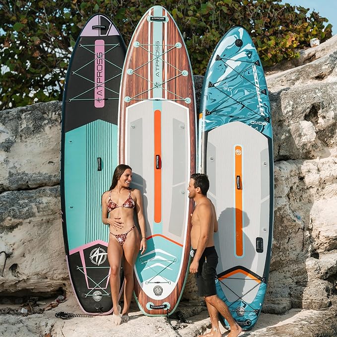 11'6"x35" Inflatable Paddle Board, 450lbs Extra Wide Stand Up Paddleboard for Adults with Premium SUP Accessories Kit & Backpack, Blow Up Kayak Non-Slip Stable Deck Boat for Yoga Fishing Surf