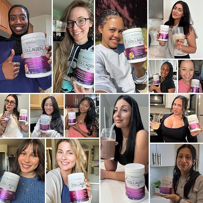 Multi Collagen Peptides Powder for Women - Hydrolyzed Unflavored Collagen Powder for Women with Types I II III V & X Plus Vitamin C & Hyaluronic Acid for Beautiful Hair Skin and Nails - 30 Servings