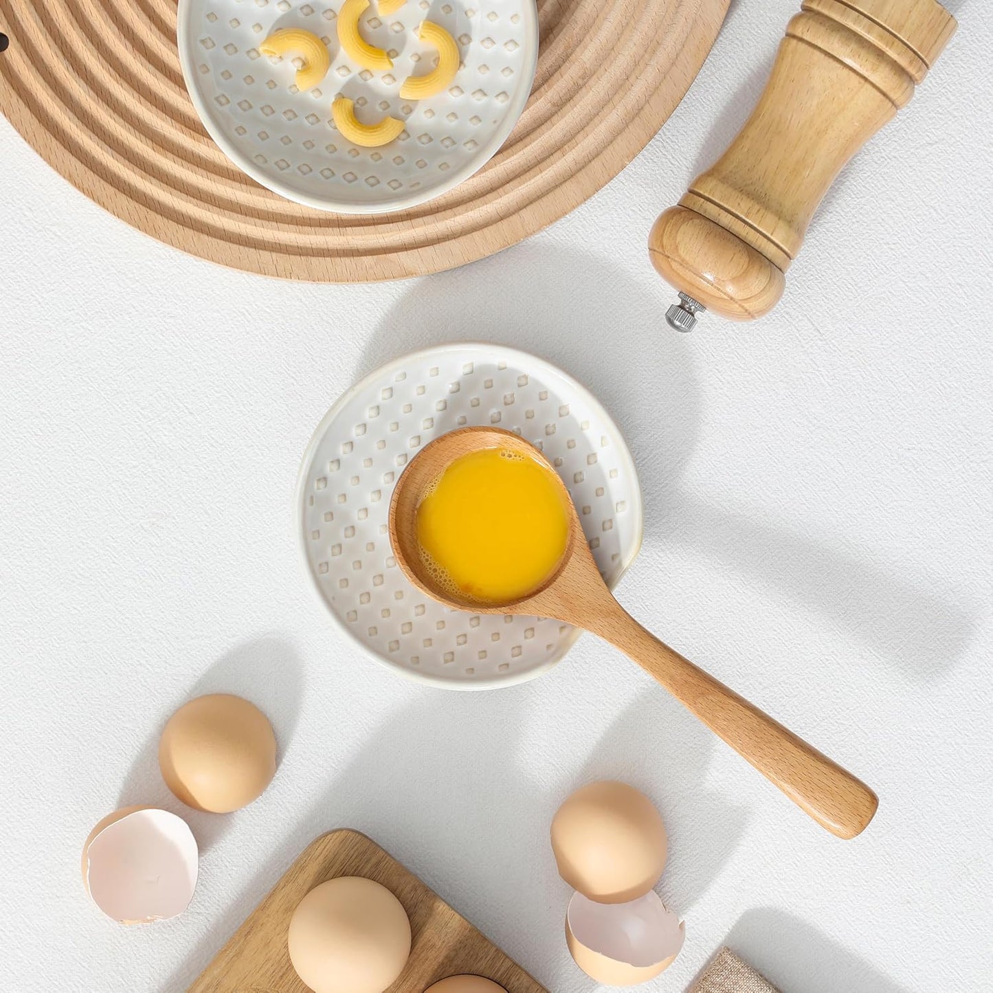 MALACASA Ceramic Spoon Rest for Stove Top, 4.8 inch Cooking Spoon Holder for Kitchen Counter,Utensil Rest for Ladle, Spatula, Spoons or Tongs, Modern Farmhouse Kitchen Décor - 03, Series LYDIA